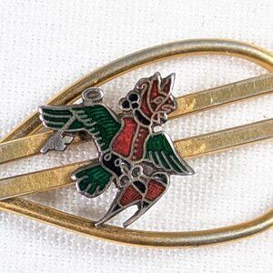 Fantasy flying demon tie clip, mens tie bar